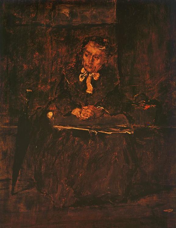 Mihaly Munkacsy Seated Old Woman oil painting image